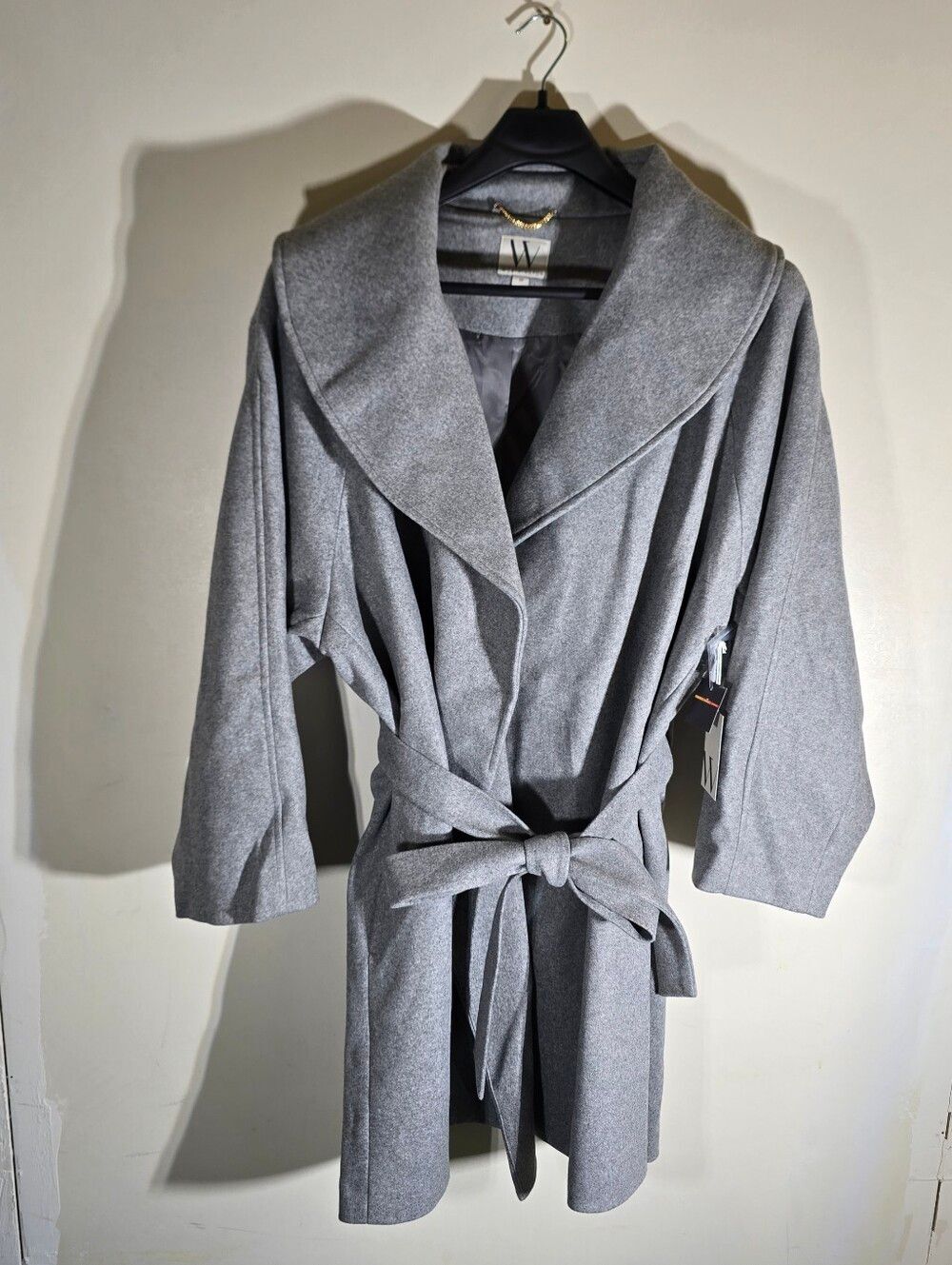 Worthington Grey Heavyweight Belted Coat 3x